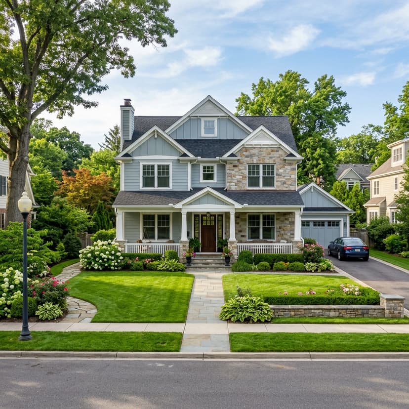 Residência Clássica com Jardim